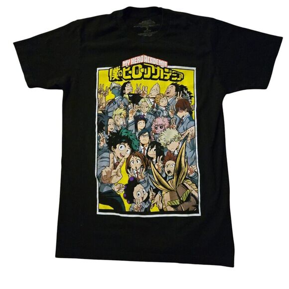 My Hero Academia Anime Unisex T-SHIRT Size Medium Funimation Black Graphic Tee - Picture 1 of 5